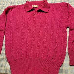 Vintage Liz claiborne wool sweater, magenta
